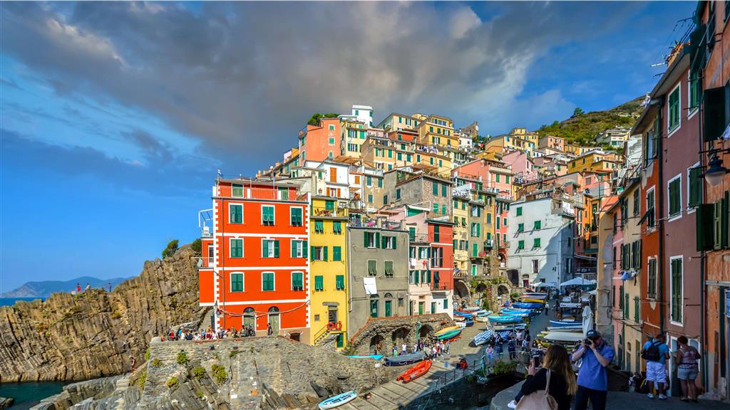 Stadtbild von Cinque Terre, Italien